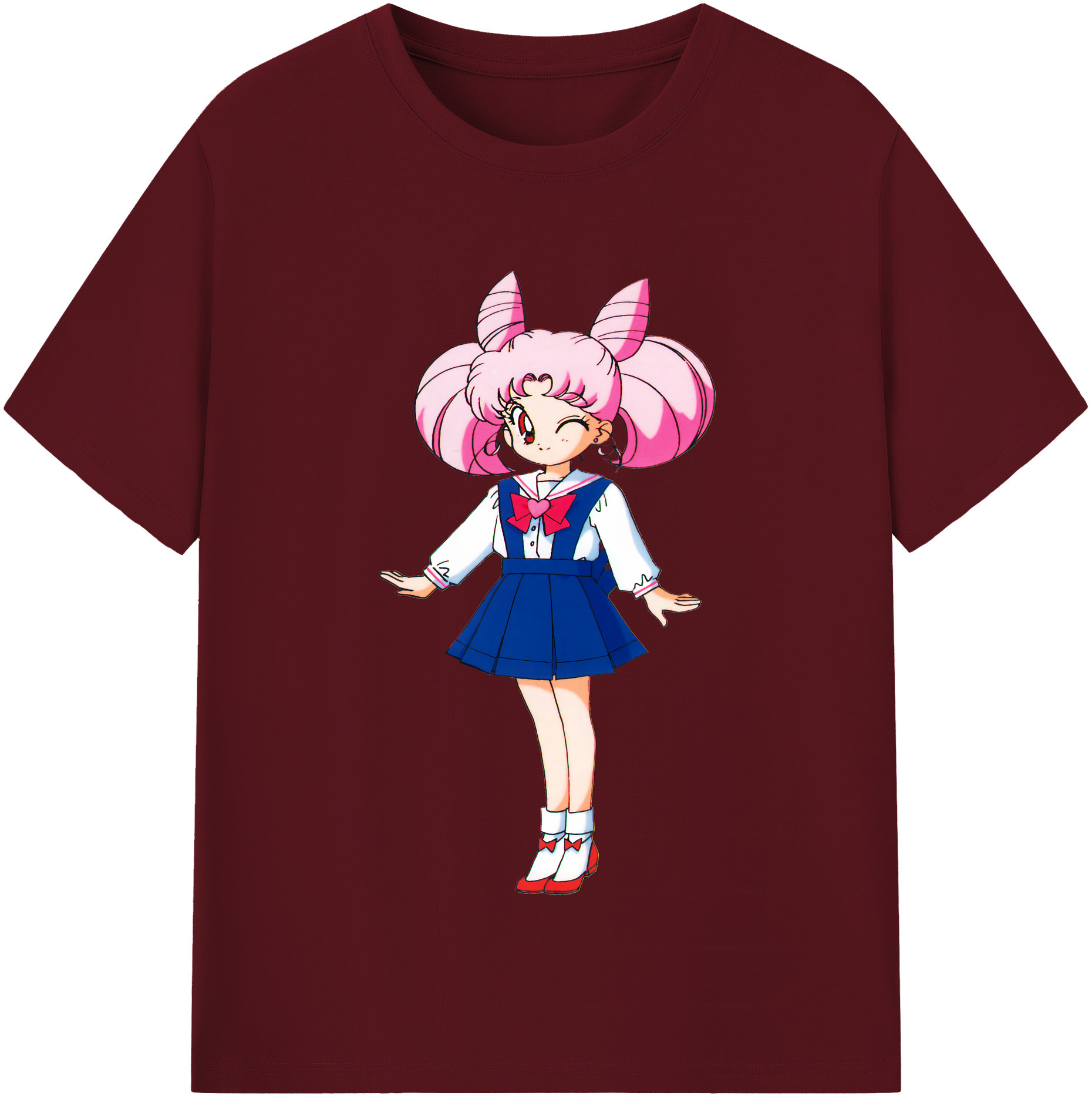 （画像用） 美少女戦士セーラームーン ちびうさ Sailor Moon Chibiusa Tsukino Usagi Small Lady Serenity 綿100％半袖Tシャツ（フロントプリント）